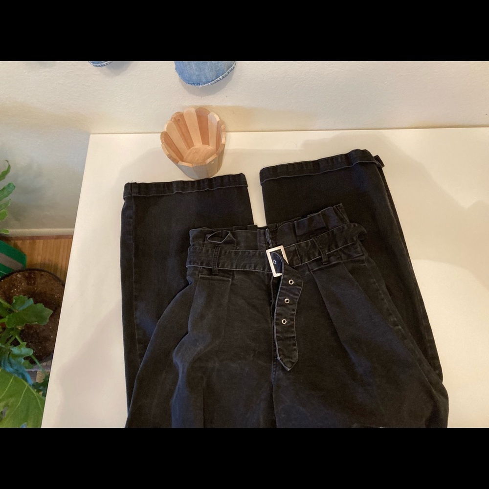 High Waist Grunge Wide Leg Pant